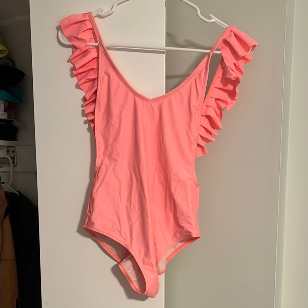 Ruffled Pink One Piece Swimsuit